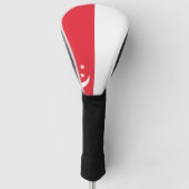 Singapore-vlag Golfheadcover (Voorkant)