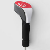 Singapore-vlag Golfheadcover (Schuin)