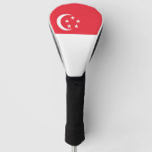 Singapore-vlag Golfheadcover (Voorkant)