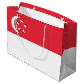 Singapore vlag groot cadeauzakje (Achterkant Gekanteld)