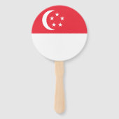 Singapore vlag handwaaier (Voorkant)