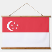 Singapore vlag hangend wandkleed (Voorkant)