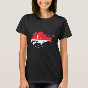 Singapore-vlag in omtrek Singapore Singapore T-shirt