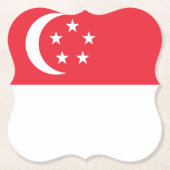 Singapore-vlag Kartonnen Onderzetters (Voorkant)