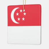 Singapore-vlag Keramisch Ornament (Links)