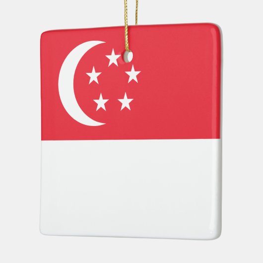Singapore-vlag Keramisch Ornament (Links)