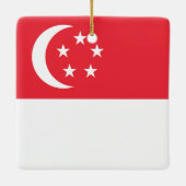 Singapore-vlag Keramisch Ornament (Achterkant)