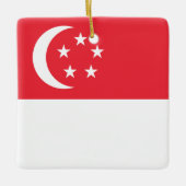 Singapore-vlag Keramisch Ornament (Voorkant)