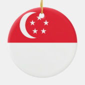 Singapore vlag keramisch ornament (Achterkant)