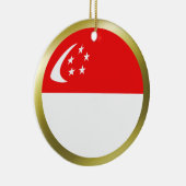 Singapore-vlag Keramisch Ornament (Rechts)