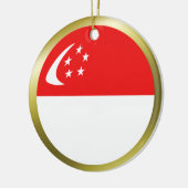 Singapore-vlag Keramisch Ornament (Links)