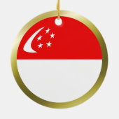 Singapore-vlag Keramisch Ornament (Achterkant)