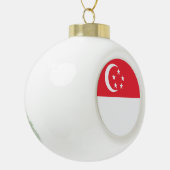 Singapore-vlag Keramische Bal Ornament (Links)