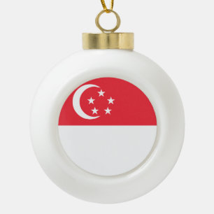 Singapore-vlag Keramische Bal Ornament