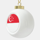 Singapore-vlag Keramische Bal Ornament (Rechts)