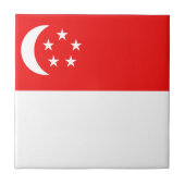 Singapore vlag keramische tegels tegeltje (Voorkant)