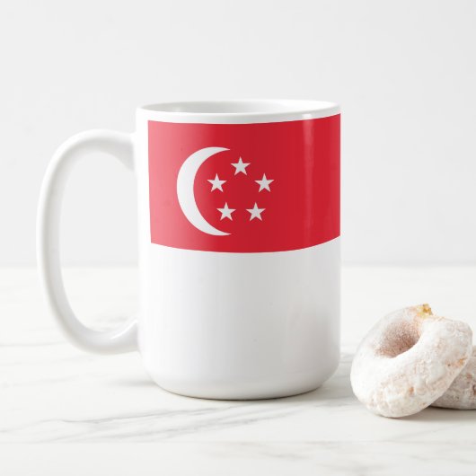 Singapore vlag koffiemok (Met donut)