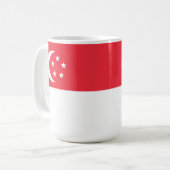 Singapore vlag koffiemok (Voorkant links)