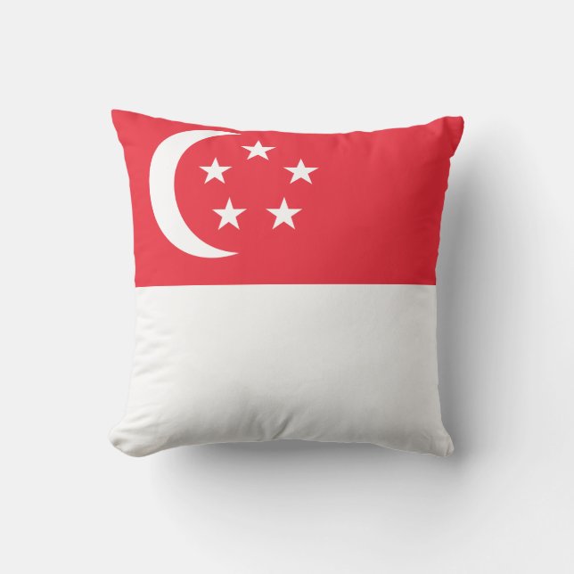 Singapore-vlag Kussen (Voorkant)