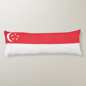 Singapore vlag lichaamskussen (Achterkant)