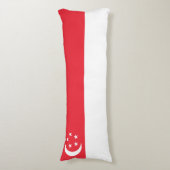 Singapore vlag lichaamskussen (Voorkant Verticaal)