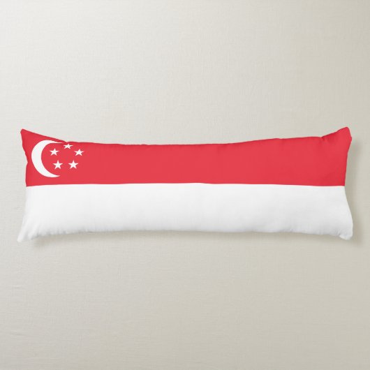Singapore vlag lichaamskussen (Voorkant)