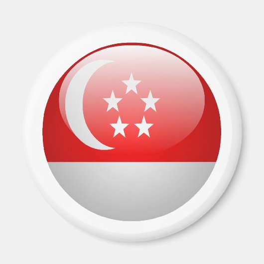 Singapore-vlag Magneet (Voorkant)