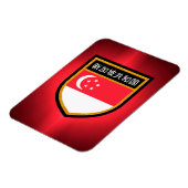 Singapore-vlag Magneet (Linkerzijde)