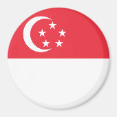 Singapore-vlag Magneet (Voorkant)