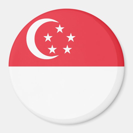Singapore-vlag Magneet (Voorkant)