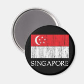 Singapore-vlag Magneet (Voorkant / Achterkant)