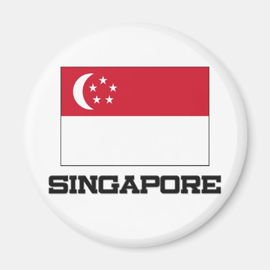 Singapore-vlag Magneet (Voorkant)