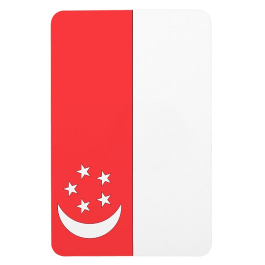 Singapore-vlag Magneet (Verticaal)