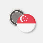 Singapore vlag magneet (Voorkant / Achterkant)