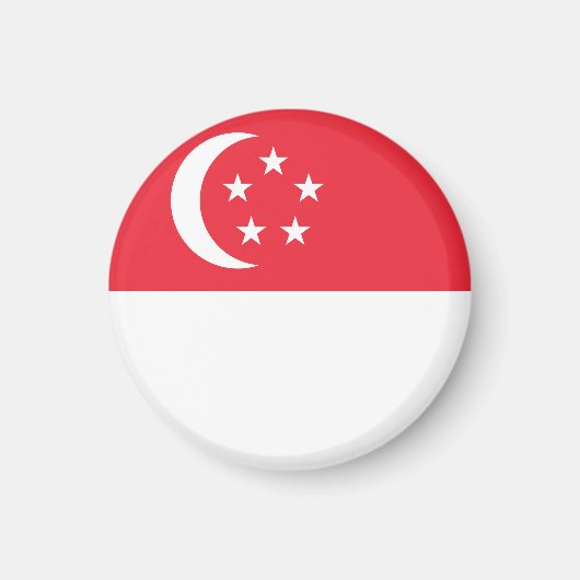 Singapore vlag magneet (Voorkant)