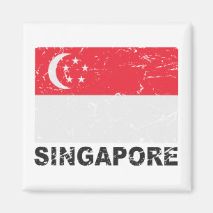Singapore  vlag magneet