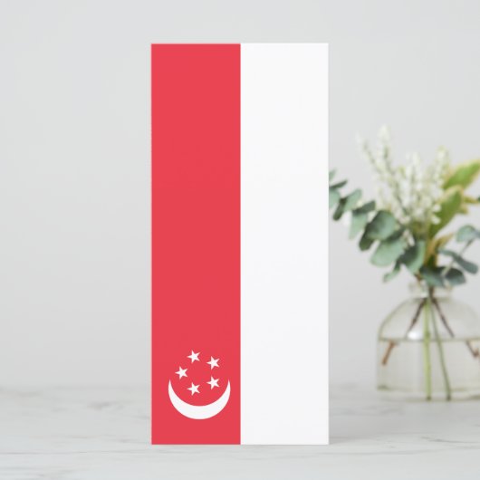 Singapore vlag menu (Staand voorkant)