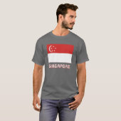Singapore vlag met naam t-shirt (Voorkant volledig)