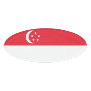 Singapore vlag naambadge