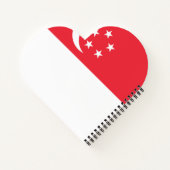 Singapore vlag notitieboek (Achterkant)