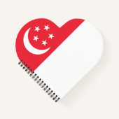 Singapore vlag notitieboek (Voorkant)