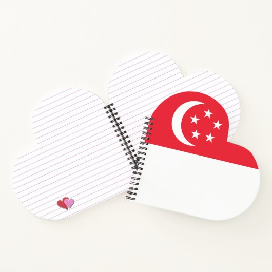 Singapore vlag notitieboek (Binnen)