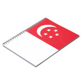Singapore vlag notitieboek (Linkerzijde)