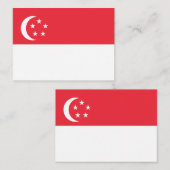 Singapore vlag notitiekaartje (Voorkant / Achterkant)