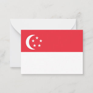 Singapore vlag notitiekaartje