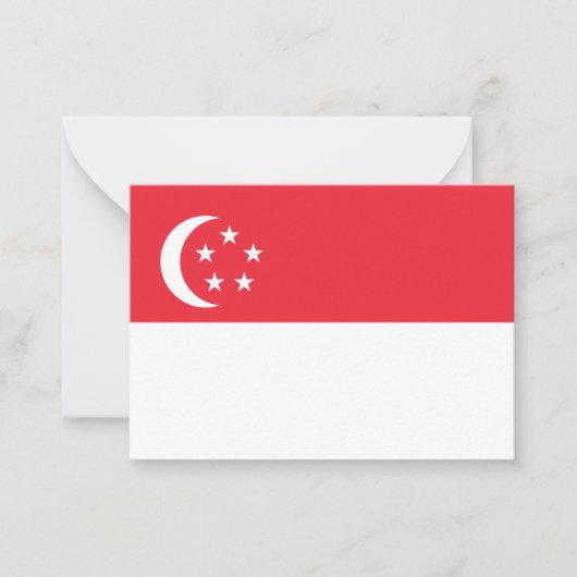 Singapore vlag notitiekaartje (Voorkant)