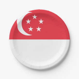 Singapore-vlag Papieren Bordje