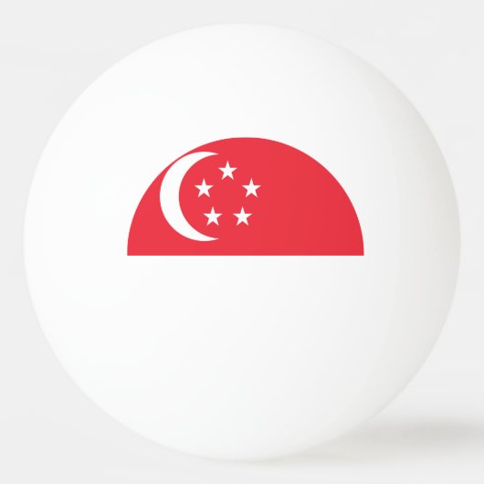 Singapore-vlag Pingpongbal (Voorkant)