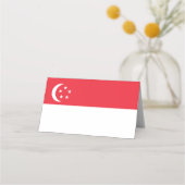 Singapore vlag plaatskaartje (Voorkant)