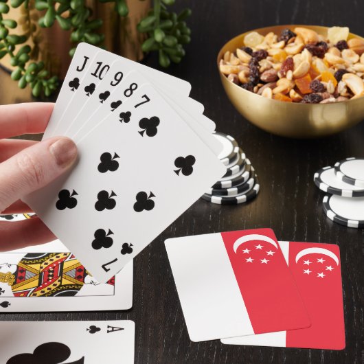 Singapore-vlag Pokerkaarten (Insitu)